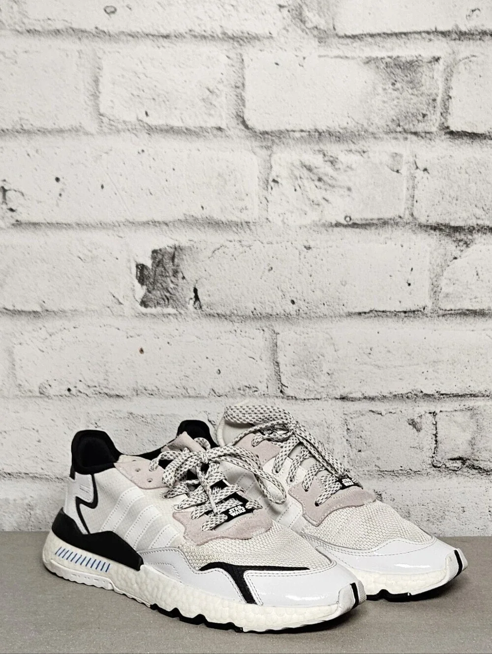 Adidas Star Wars Nite Jogger Stormtrooper Sneakers Mens 10 White Black